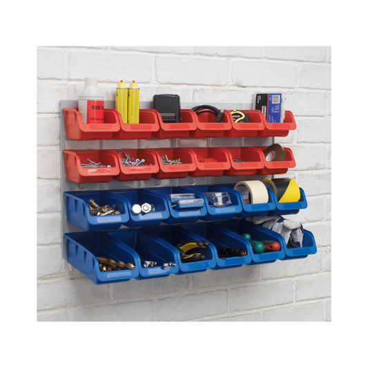 Sealey Bin & Panel Combination 24 Bins - Red/Blue TPS132