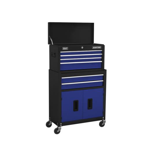 Sealey American PRO® Topchest & Rollcab Combination 6 Drawer - Blue AP22B