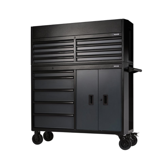 BUNKER® 13 Drawer Combined Roller Cabinet and Tool Chest, 52", Grey 24256