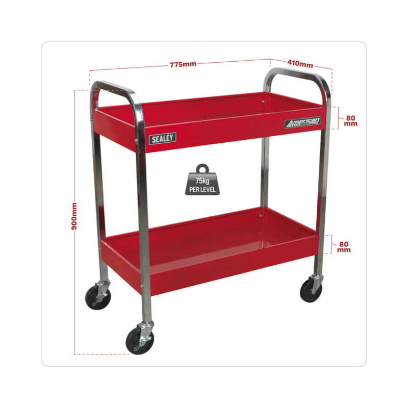 Sealey American PRO® Heavy-Duty Trolley 2-Level CX102
