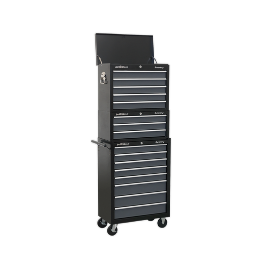 Sealey American PRO® Tool Chest Combination 16 Drawer - Black/Grey AP35STACK