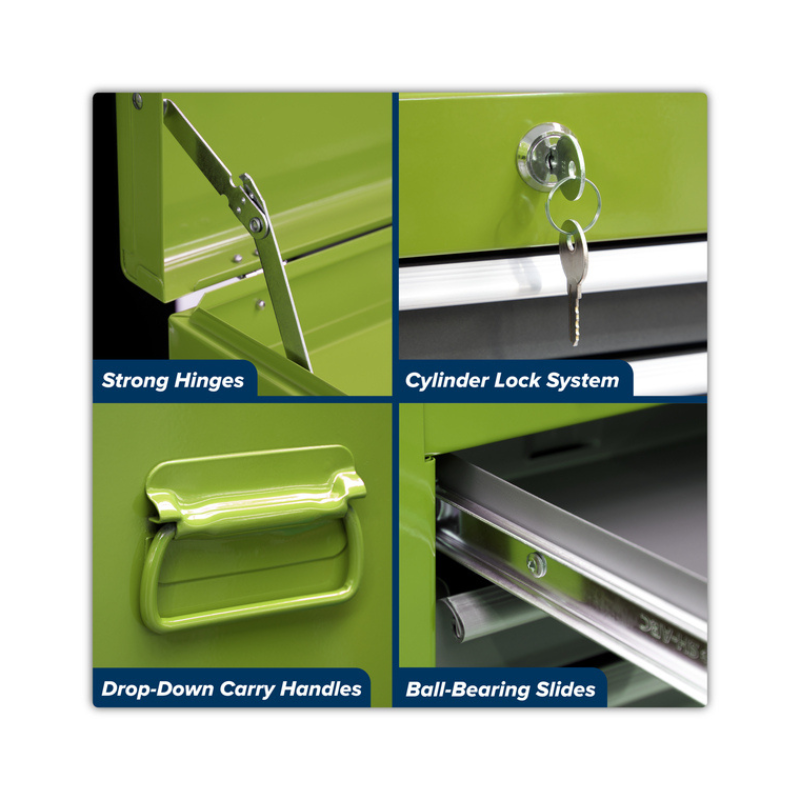 Sealey American PRO® Topchest & Rollcab Combination 6 Drawer - Green/Grey AP2200BBHV