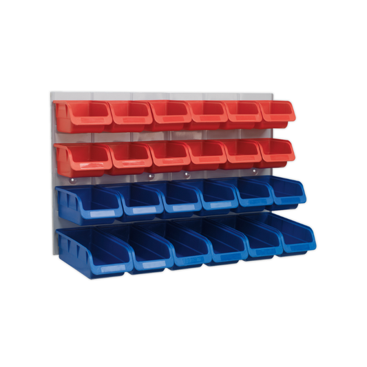 Sealey Bin & Panel Combination 24 Bins - Red/Blue TPS132