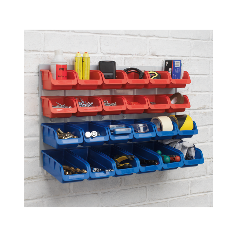 Sealey Bin & Panel Combination 24 Bins - Red/Blue TPS132