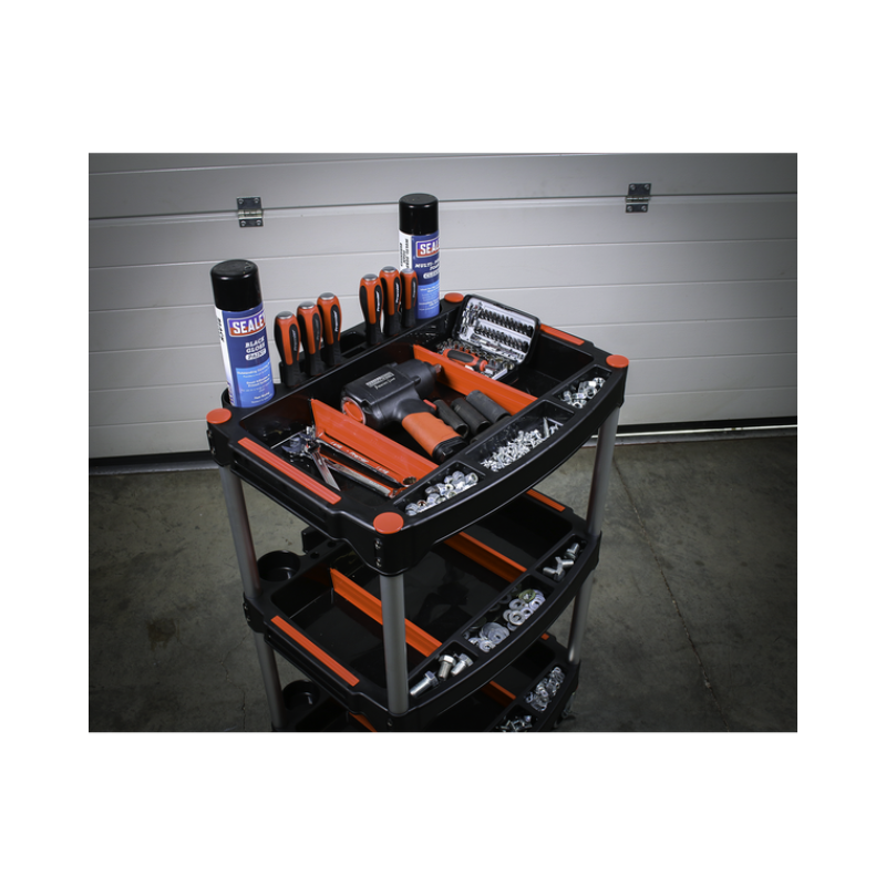 Sealey Composite Workshop Trolley with Parts Storage 3-Level CX313