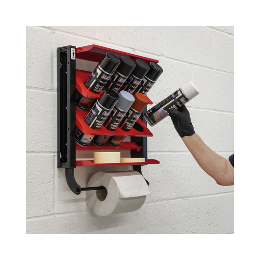 Sealey Spray Can Storage Rack with 8 Can Holders APSCR8