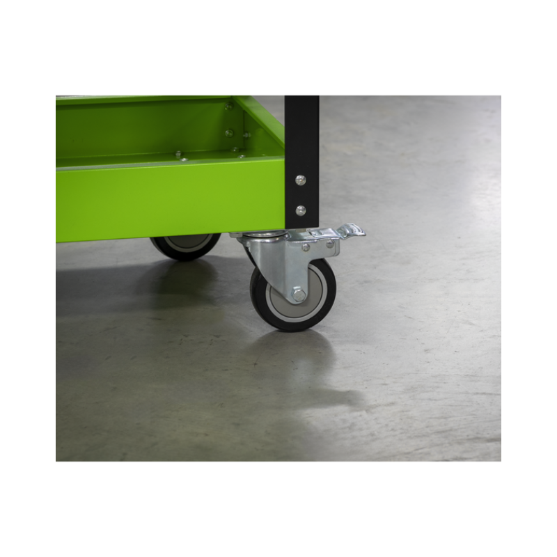 Sealey Superline PRO® Heavy-Duty Workshop Trolley 3-Level - Hi-Vis Green CX110HV